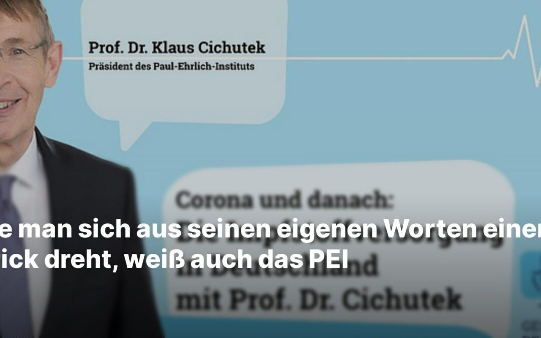 Wie man sich aus seinen eigenen Worten einen Strick dreht, weiß auch das PEI